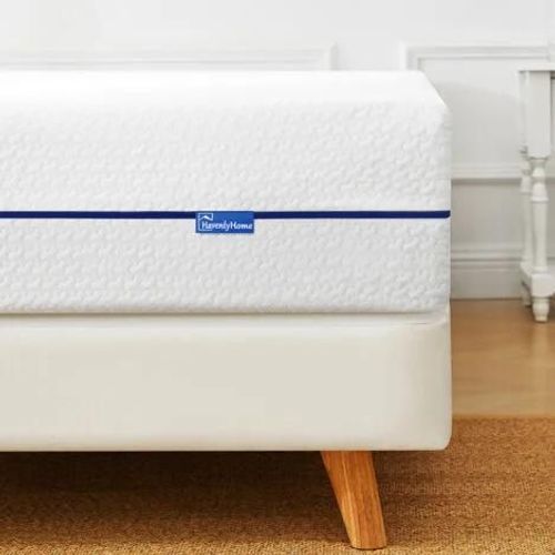 Matelas 140x190 cm HavenlyHome Mémoire de forme, Épaisseur 25 cm, Confort ferme, 7 zones ergonomique, Oeko-Tex, Bleu