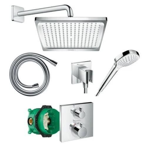 HANSGROHE Pack encastré douche Crometta E 240 Ecostat'E Square Chromé