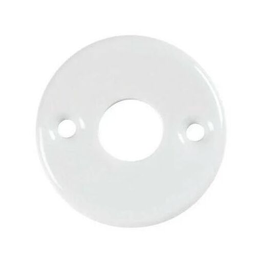 Rosace ronde bec-de-cane pour poign&eacute;e - porcelaine bl