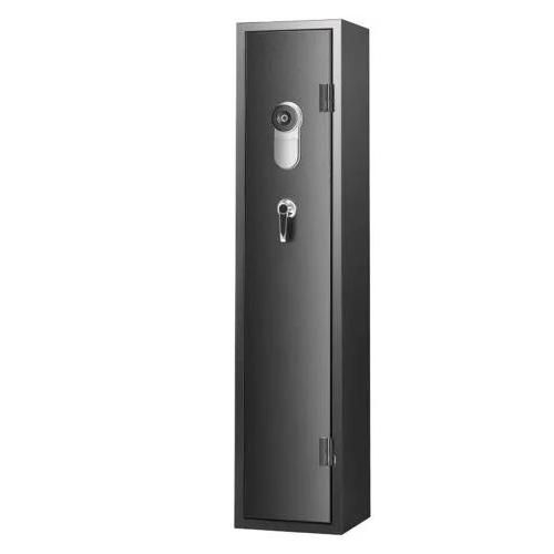 Mophorn Coffre-fort pour 5 fusils, armoire de rangement pour fusils avec serrure à empreinte digitale, support pour pistolets, boîte à munitions pour armes longues et pistolets domestiques