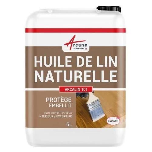 Huile de lin naturelle bois extérieur intérieur 5 L
