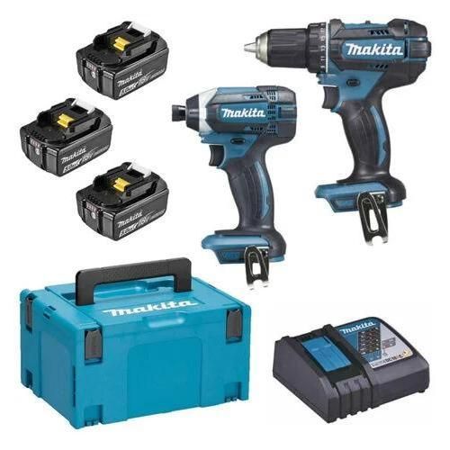 Pack 2 outils MAKITA DLX2127TJ1 (DDF482 + DTD152) 18 V Li-Ion (3 x 5 Ah)