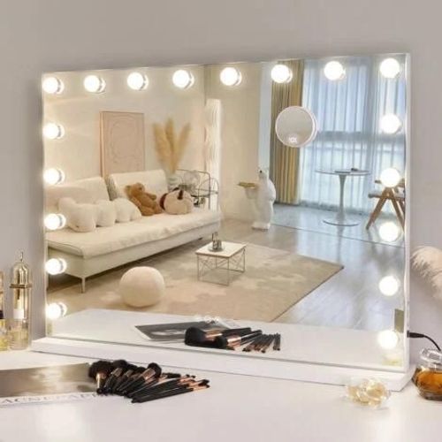 Fenchilin Hollywood Bluetooth avec port de charge LED Luminescent loupe cosmétique - pour miroir de maquillage / vanité / salle de bain