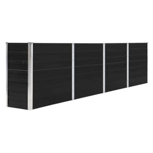 Vidaxl Jardinière 320x40x77 Cm Acier Galvanisé Anthracite