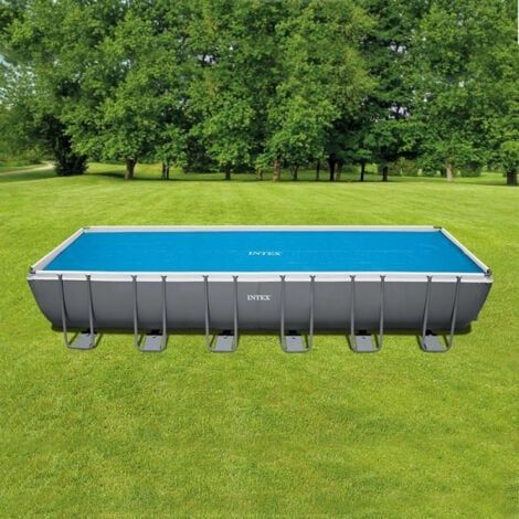 Intex Couverture solaire de piscine Bleu 716x346 cm Polyéthylène