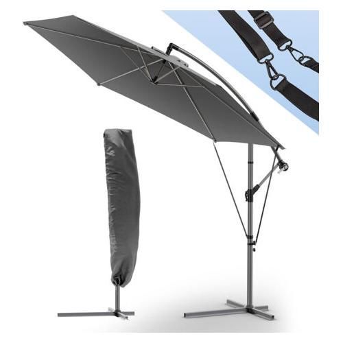 Vounot Parasol Deporte 3m Avec Housse De Protection Et Sangle De Fixation Gris