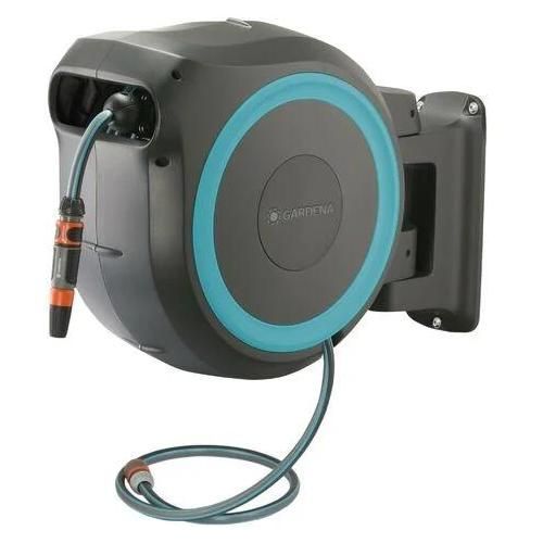 Dévidoir automatique mural RollUp XL 35 m 18630-20 - Kit enrouleur prêt à l'emploi avec tuyau d'arrosage 35 m, tuyau de raccordement, lance de nettoyage et accessoires