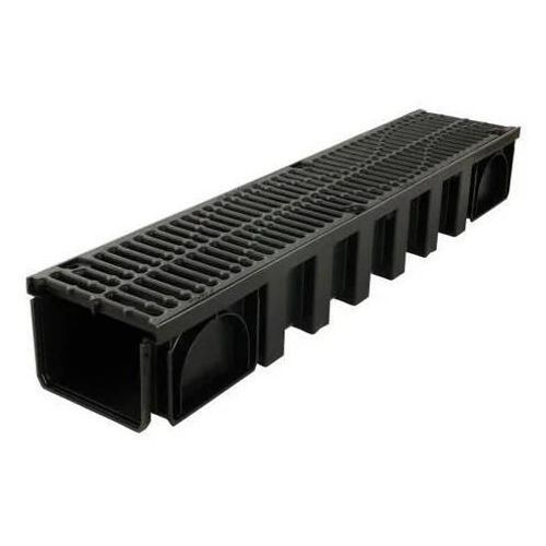 Caniveau Nicoll Connecto CAN15BF avec grille en fonte 1m noir