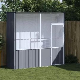 Vidaxl Cage À Oiseaux Anthracite 215x78x200 Cm Acier Galvanisé