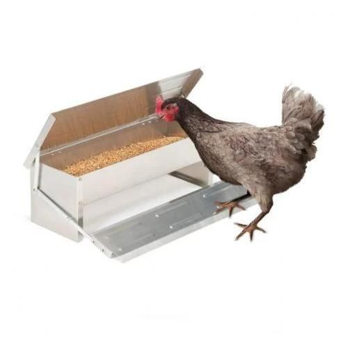Mangeoire Xl Pour Poules Distributeur Automatique À Pédale En Acier 5 Kg
