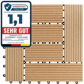 Dalle de Terrasse WPC Classic, Teck, 30 x 30 cm, 1 Pièce