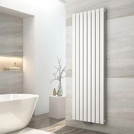 EMKE Radiateur eau chaude en acier Radiateur Double couche Tube plat Montage mural Blanc 180x62cm