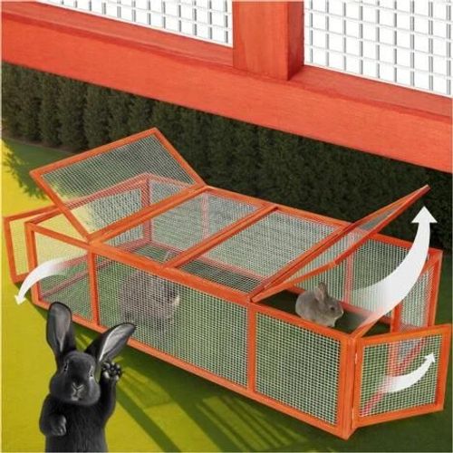 Enclos Pour Rongeurs En Bois 181 X 90 X 48 Cm