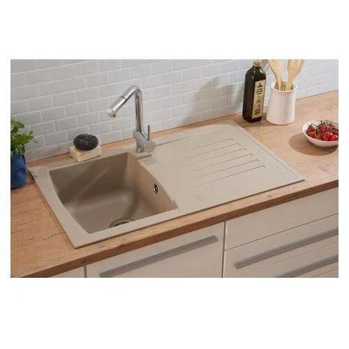Respekta Alineo100 Évier de cuisine, Beige sable, 86 cm