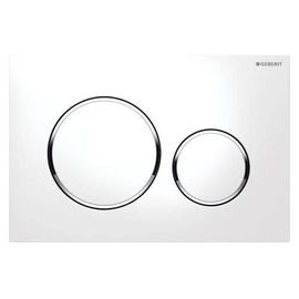 Plaque de déclenchement SIGMA 20 - Blanc et chromé