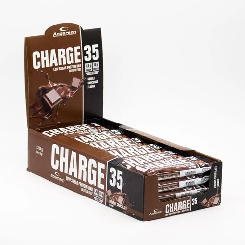 Boîte Charge 35 Protein Bar (24x50g)|Double Chocolat|Barres Protéinées|Anderson 