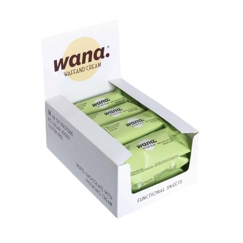 Boîte Waffand'cream Bar (12x43g)|Pistache Chocolat Blanc|Barres Protéinées|Wana 