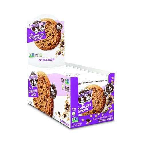 Boîte Complete Cookies (12x113g)|Flocons Avoine/Raisin|Cookies Protéinés|Lenny & Larry's 