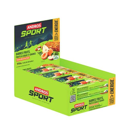 Barres Énergétiques (16x40g)|Pomme Poire Abricot|Barres Énergétiques|Andros Sport 