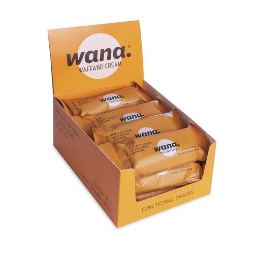 Boîte Waffand'cream Bar (12x43g)|Chocolate Salted Caramel|Barres Protéinées|Wana 