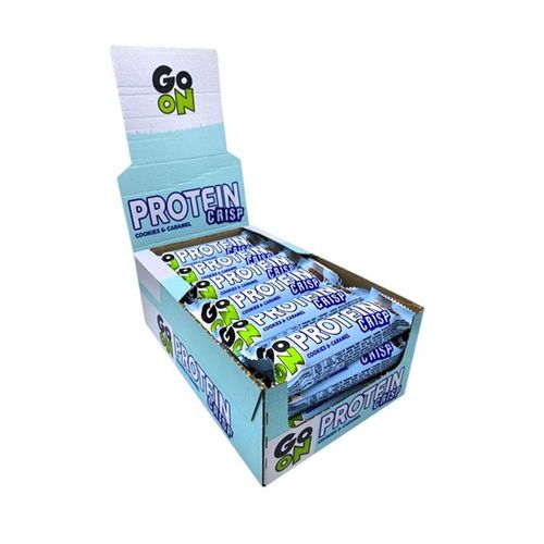 Boîte Protein Crisp Bar (24x50g)|Cookies Caramel|Barres Protéinées|Go On Nutrition 