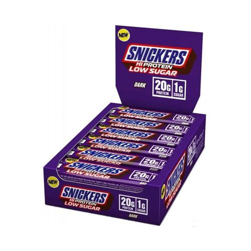 Boîte Snickers Hi Protein Low Sugar Bar (12x57g)|Dark Chocolate|Barres Protéinées|Mars Protein 