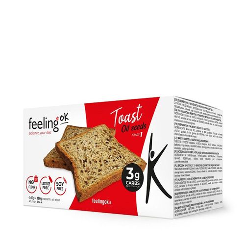 Toasts Grillés Protéinés (4x40g)|Sésame|Pains Protéinés|Feeling Ok 