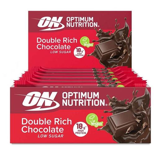 Boîte Plant Protein Bar (12x60g)|Double Chocolat|Barres Vegan|Optimum Nutrition 