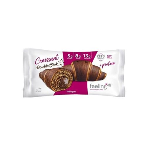Croissant + Protein (50g)|Double Chocolat|Gâteaux Protéinés|Feeling Ok 
