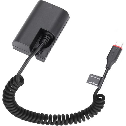 Lp-E6 Dummy Batterie Décodeur Batterie Rechange Lp-E6 Avec Câble Adaptateur D'Alimentation À Ressort De Type C Pour Appareils Photo Canon Eos R R5 R6 90D 80D 70D 60Da 5D Mark Ii Ii[ChargeurUsb931]