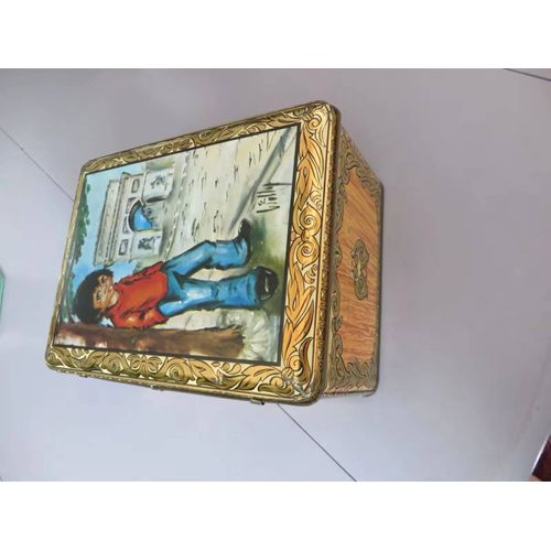 Ancienne Grande Boite Métal/Tôle Lithographiée/11