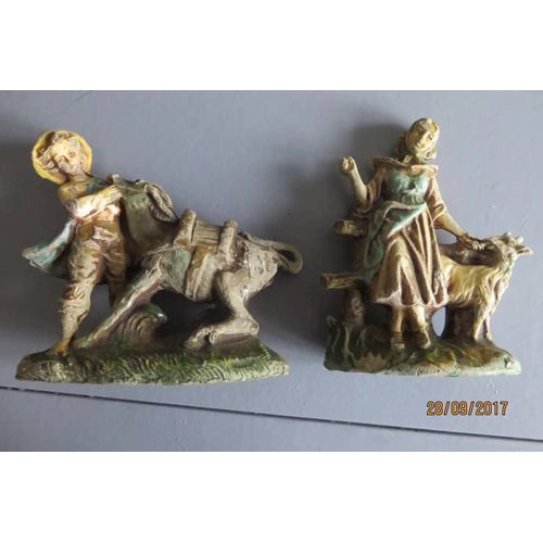 2 Anciennes Figurines De Berger Et Bergère