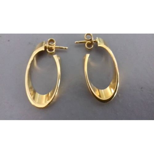 Boucles D'Oreille Créoles Plaqué Or