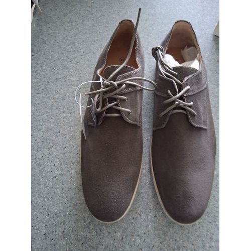 Mocassin Cui Daim Gris "P- 44" Neuf "Roberto Ravenelli Homme