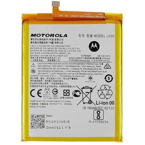 Batterie De Remplacement Haute Capacité 3,8 V 4 700 Mah Pour Motorola Moto One Fusion Plus Lg50