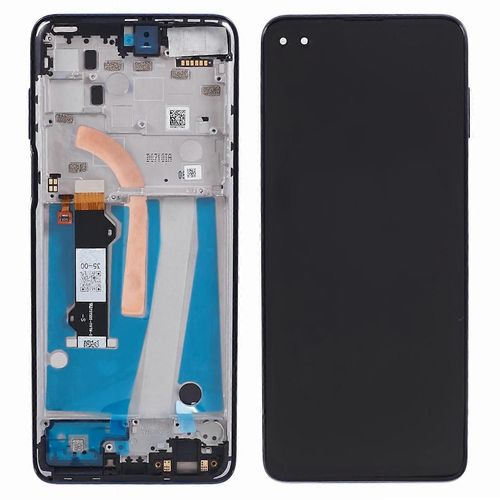 Écran Lcd Et Numériseur De Qualité B Pour Motorola Moto G 5g Plus Xt2075 + Châssis De Remplacement (Sans Logo) - Bleu