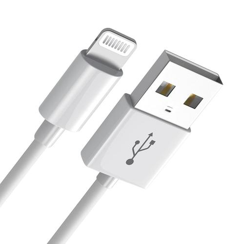 Cable de charge et syncro 1m, 2,4 A,Compatible avec iPhone, USB-A vers Lightning, Compatible avec vos appareils iOS