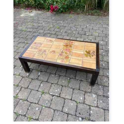 Table Basse Style Herbier Ceramique 1 Metrex50 Cm Rustique Console De Salon Tablette Carreau De Carrelage Carré