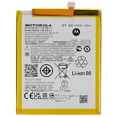 Batterie De Téléphone Haute Capacité 3.89v 3760mah Pour Batterie De Remplacement Motorola Edge 20 Mb40