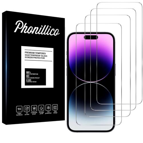 Verre Trempé Pour Iphone 15 Plus [Pack 4] Film Vitre Protection Ecran Phonillico®