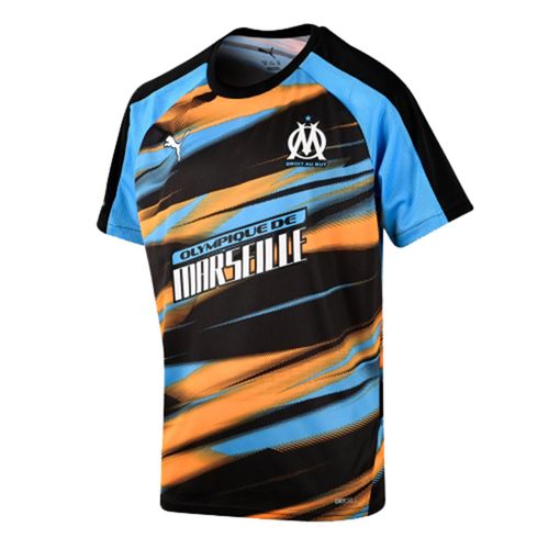 Maillot De Football Puma Om Faster Jersey Bleu Moyen Xxl