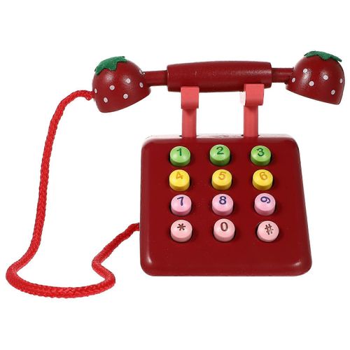 1PC Simulation En Bois Téléphone Jouet Enfants Jouet Parent-enfant Interaction Jouet