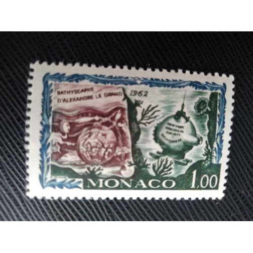 Timbre Monaco Y T 597 Bathyscaphe D'Alexandre Le Grand / Bathysphère De Beebe 1962 (070509 )