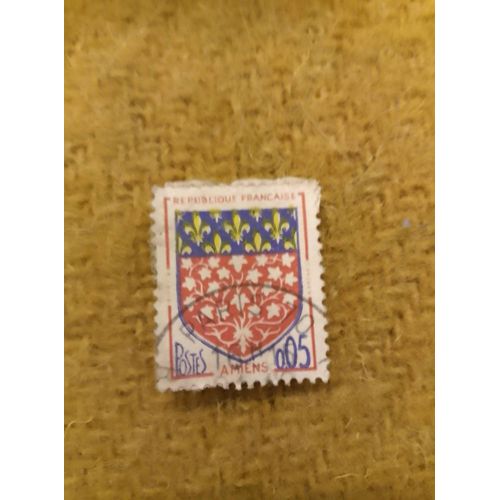 Timbre Oblitéré République Française 0,05 Amiens Coloré.