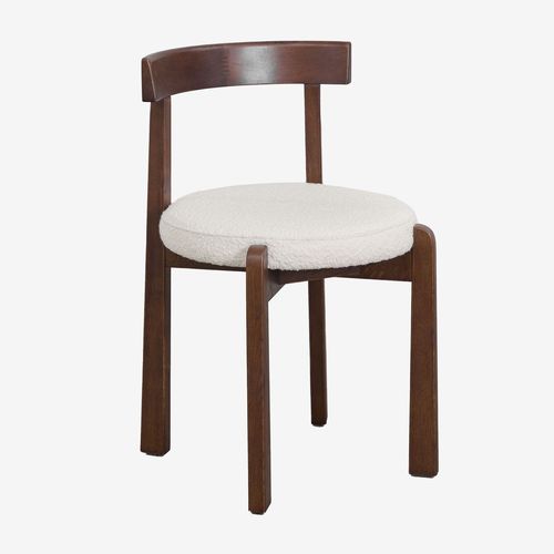 Lot De 2 Chaises De Salle À Manger En Bois De Chêne Et Revêtement Manila Bois Foncé