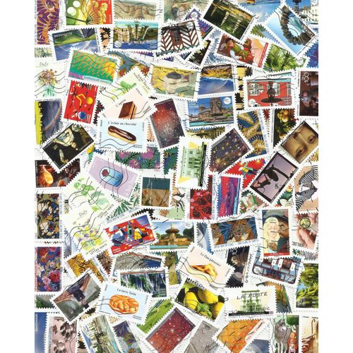 France 100 Timbres Adhésifs Différents 2021-2024