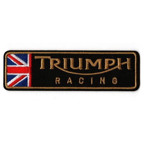 Patch Moto Triumph Racing 10.5x3 Cm Logo Thermocollant Ecusson