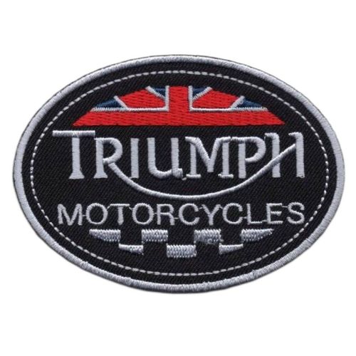 Patch Moto Triumph Motorcycles Ovale 8x5.5 Cm Logo Thermocollant Ecusson