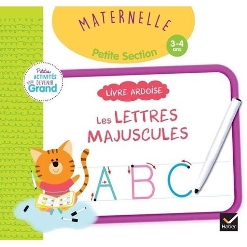 Livre Ardoise Les Lettres Majuscules Maternelle Petite Section - Avec Un Feutre Effaçable