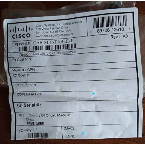 Cisco - Câble pour microphone - 9 m - pour Telepresence Table